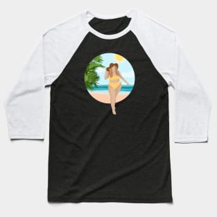 Girl On The Beach 2 Baseball T-Shirt